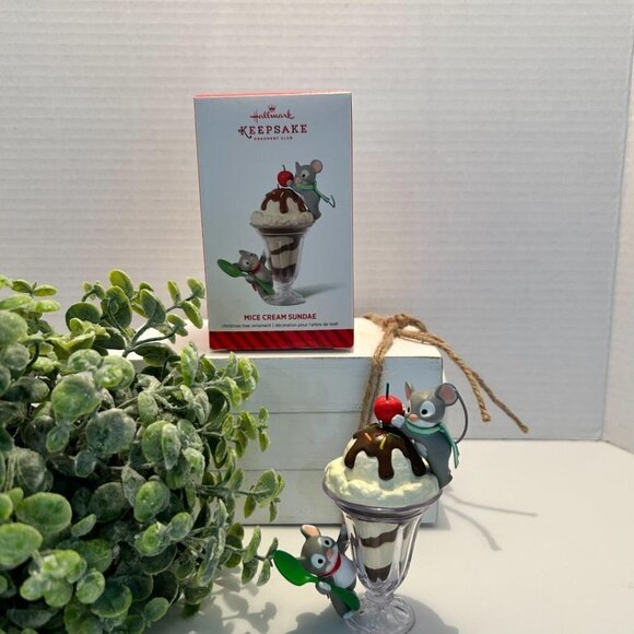 2014 Hallmark Keepsake “Mice Cream Sundae” Club Ornament - Picture 1 of 1